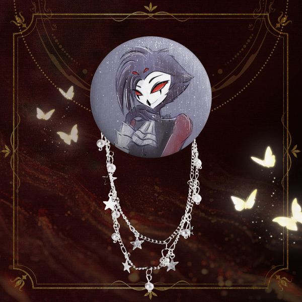 Goth Boi Badge Pearl Star Brushed Pearl Dust