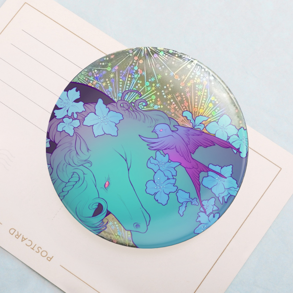 Why We Return - Holographic Fireworks Badge