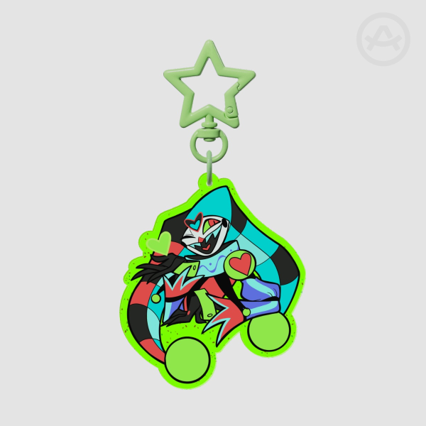 Fizzie Heart - Glitter Acrylic Keychain