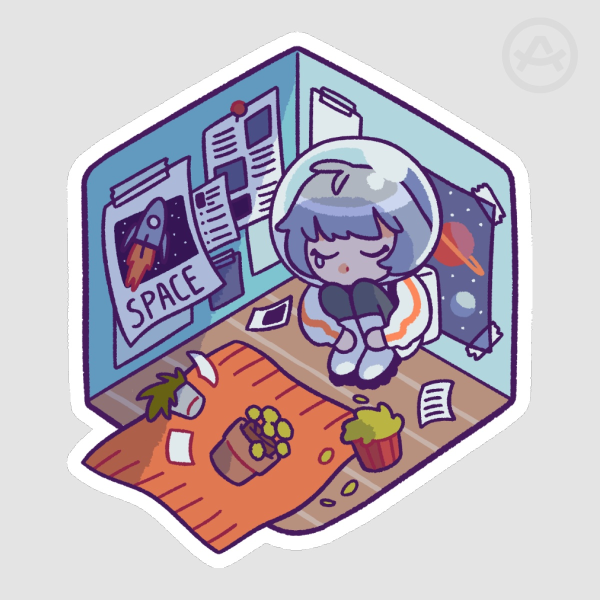 Sad space girl