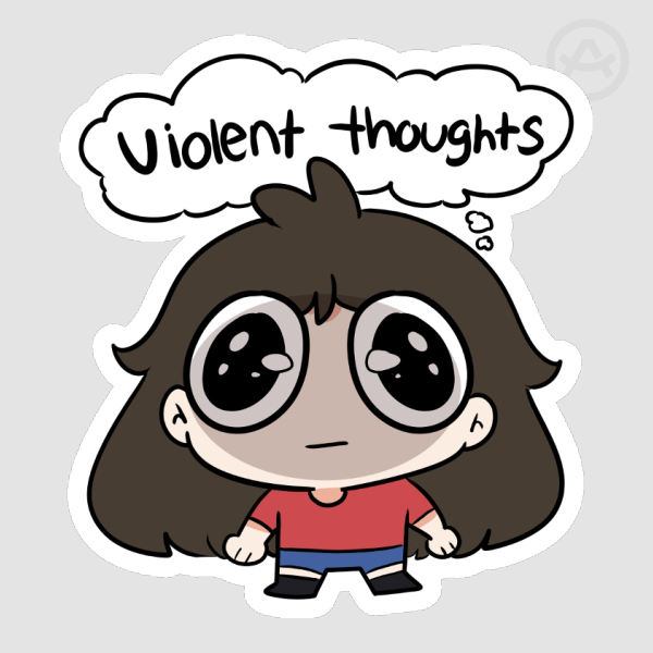 Violent Thoughts Sticker