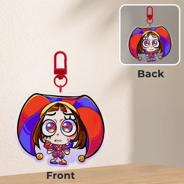 Pomni digital circus keychain!!