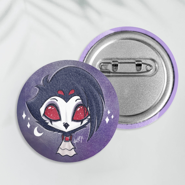 Bby Goth Owl Plush Badge