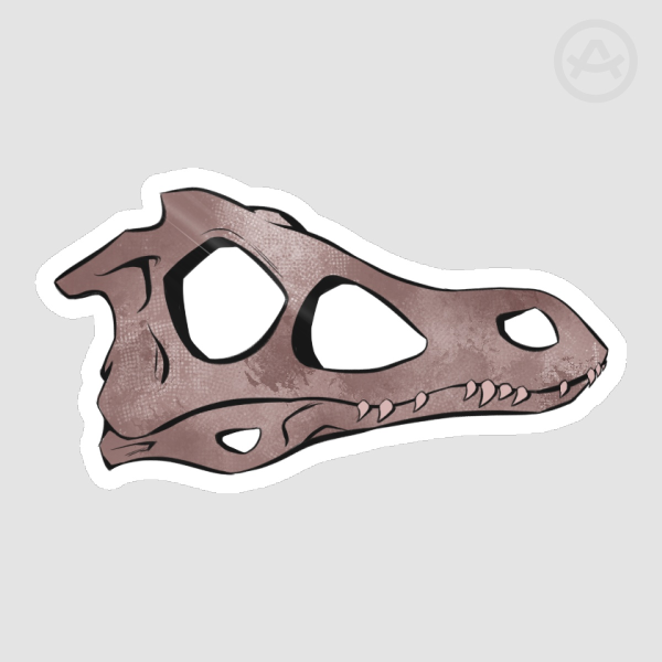 Velociraptor Die Cut Sticker