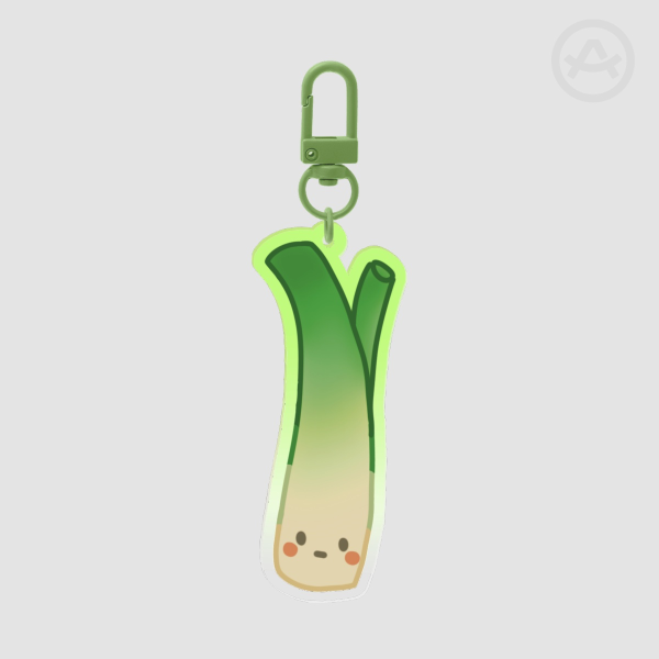 Long Green Onion Acrylic Keychain
