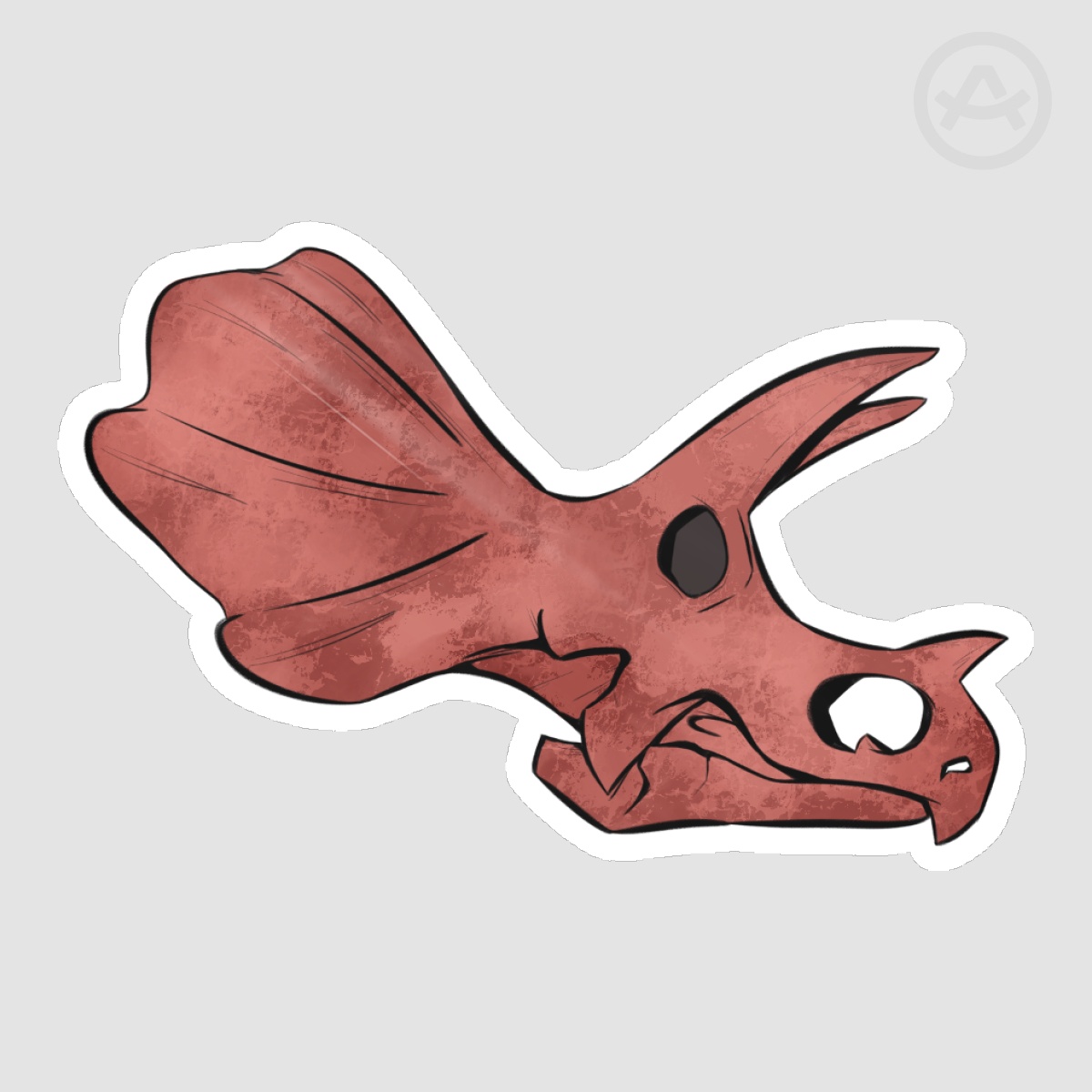 Triceratops Die Cut Sticker