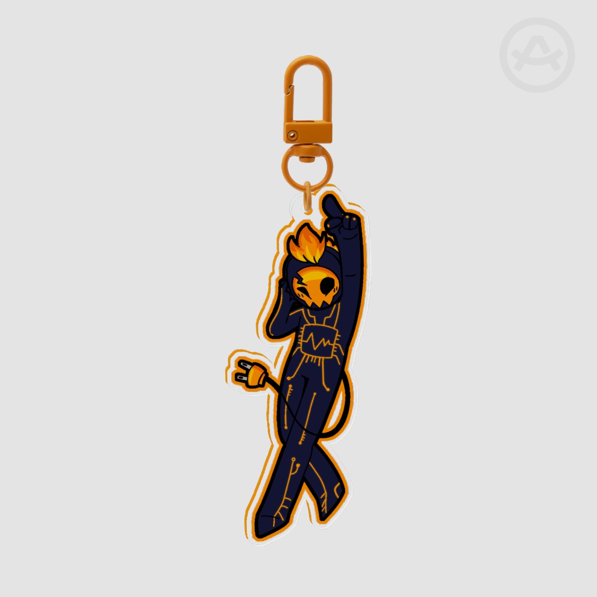 [The Living Tombstone] Zero_One Keychain