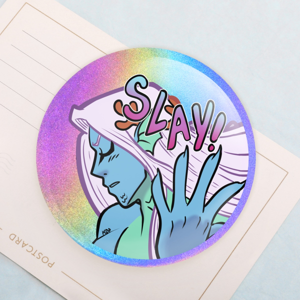 Holographic Poseidon Slay Badges
