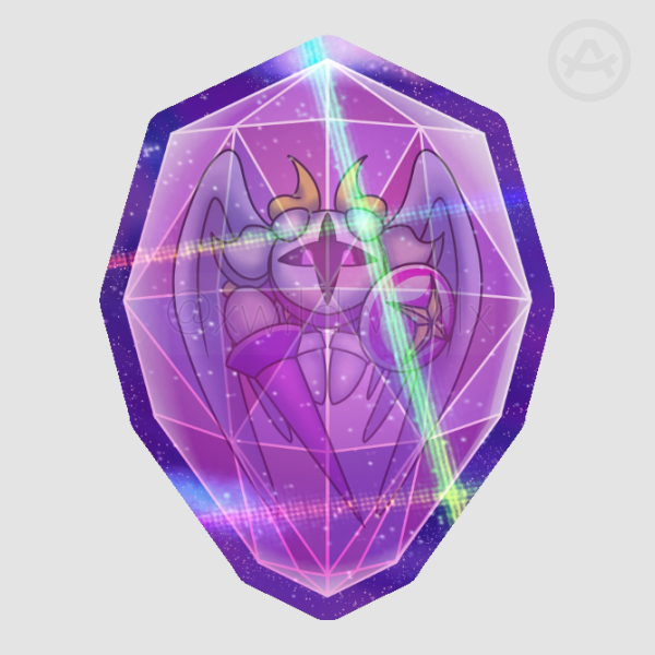 Galacta Knight crystal prison Die Cut Stickers (cross rainbow)