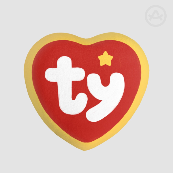 TY Heart Shape Plush Badge