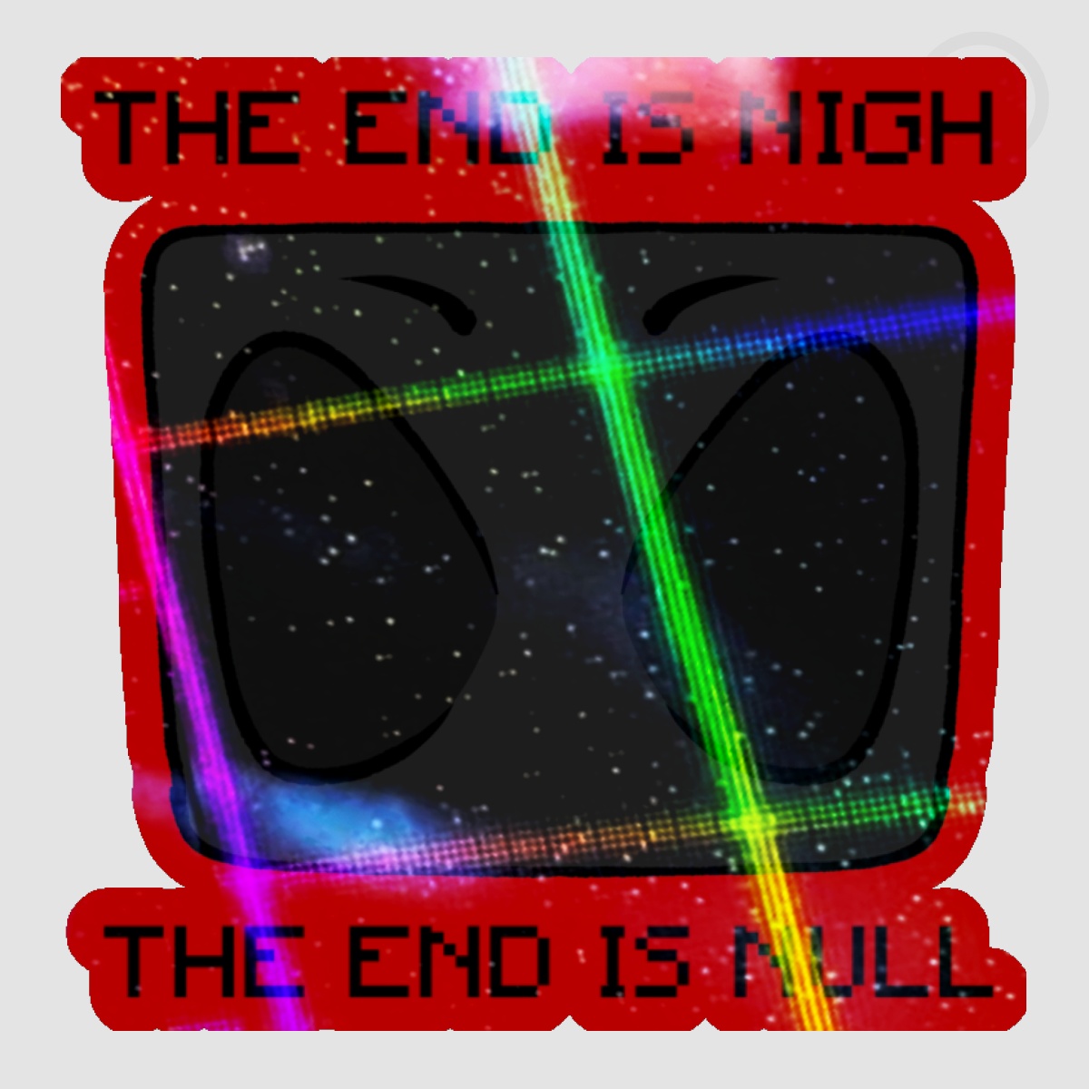 THE BROKEN SCRIPT | Null Cross rainbow holographic sticker !