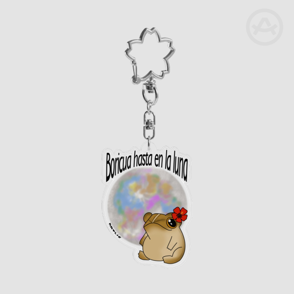 Boricua hasta en la luna - Acrylic Keychains