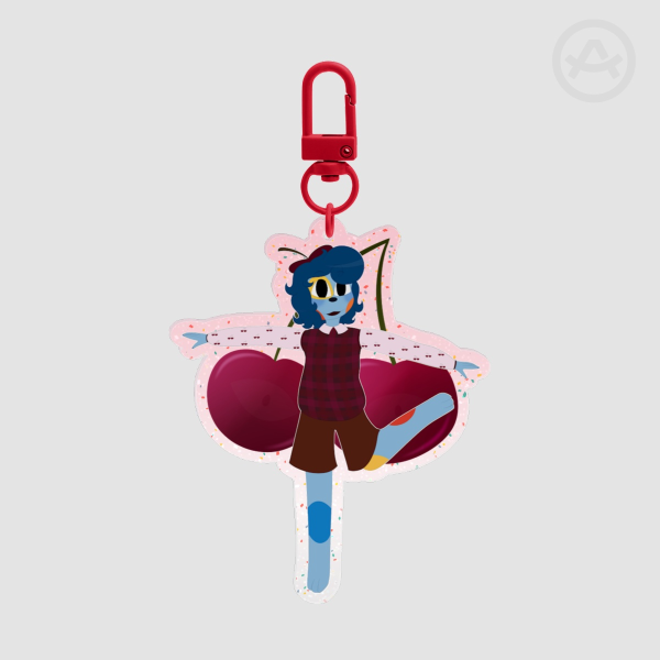 Lil' Buddy Darling Glitter Acrylic Keychain