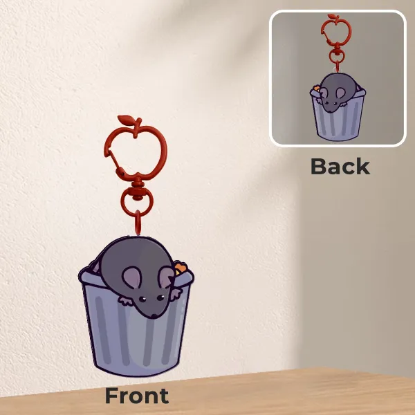 Trash rat keychain