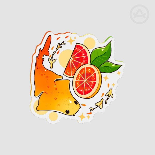 Grapefruit Angel Shark Fridge Magnet - 1.96""(50mm)