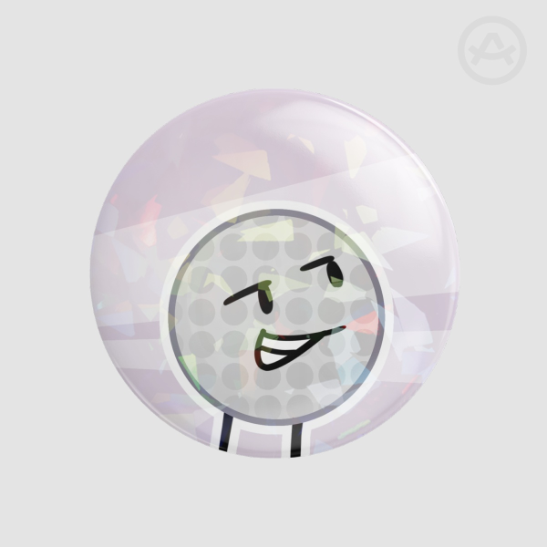 Golfball Broken Glass Badge