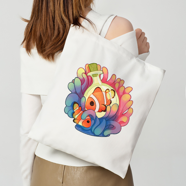 C is for Clownfish - Canvas Tote Bag