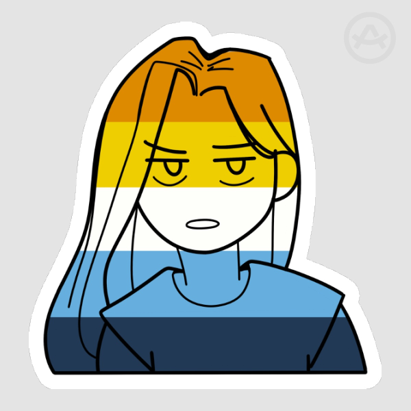 OC | Melanie AroAce Sticker