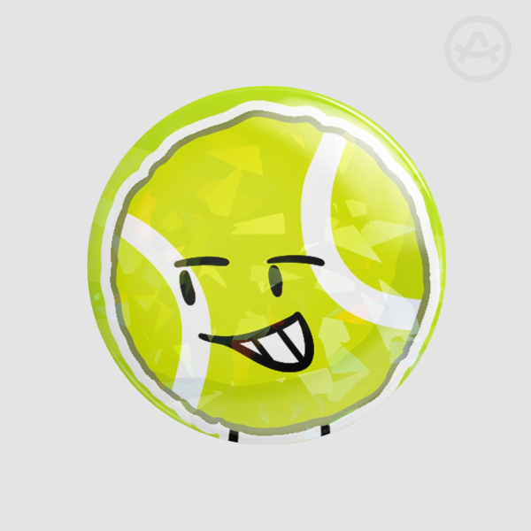 Tennis Ball Broken Glass Badge