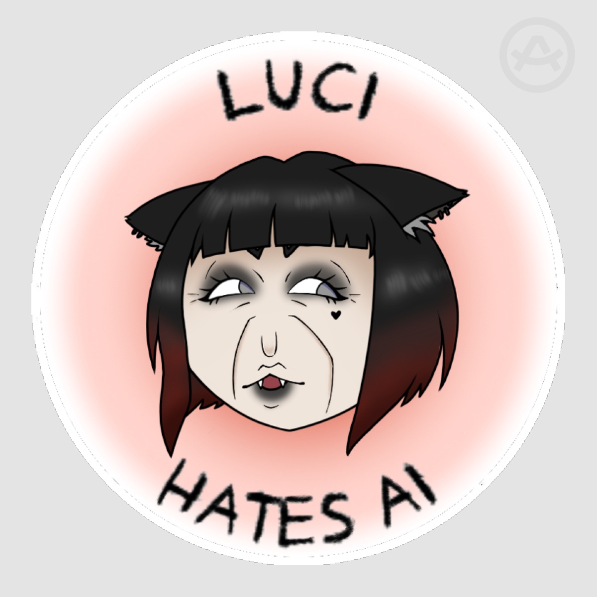LUCI HATES AI Sticker