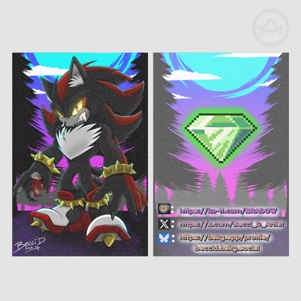 Werehog Shadow Holographic Photocards