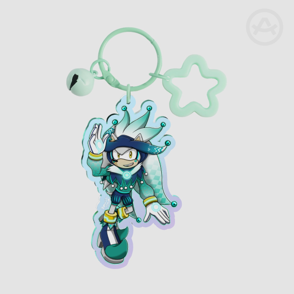 Jester Silver Rainbow Acrylic Keychains