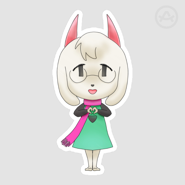 Ralsei heart sticker