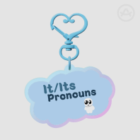 It/Its Rainbow Acrylic Keychain