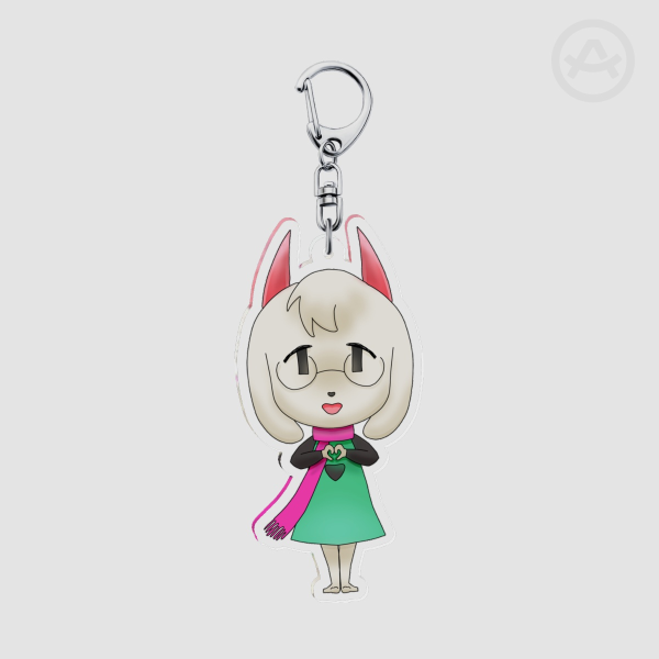 Ralsei heart keychain
