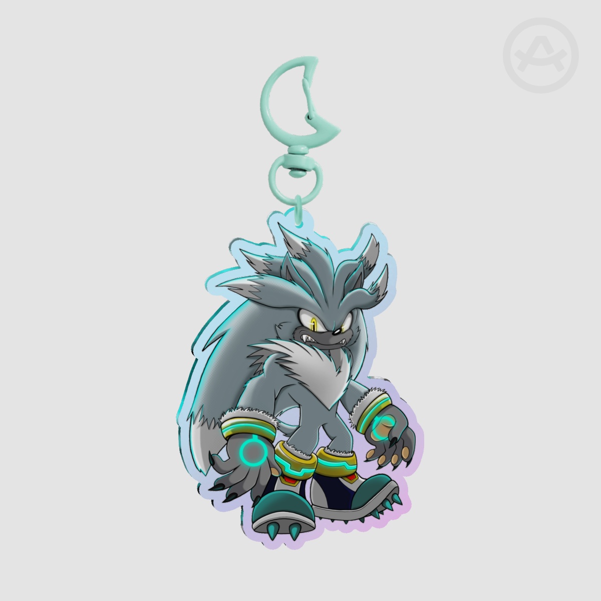 Werehog Silver Rainbow Acrylic Keychains