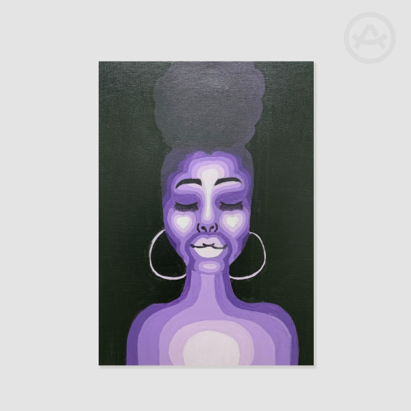 Purple Hearts Art Print