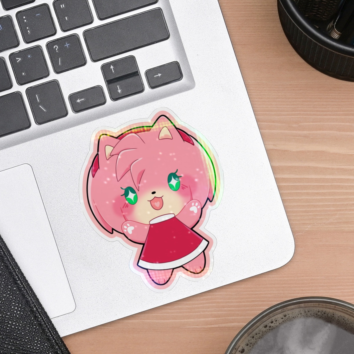 Sonic - Amy -  Die Cut Stickers 5cm