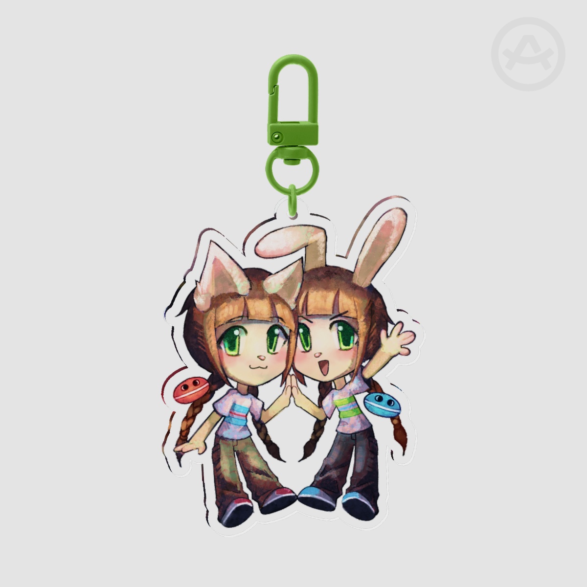 Mimi and Nyami (Pop'n Music) (Keychain)