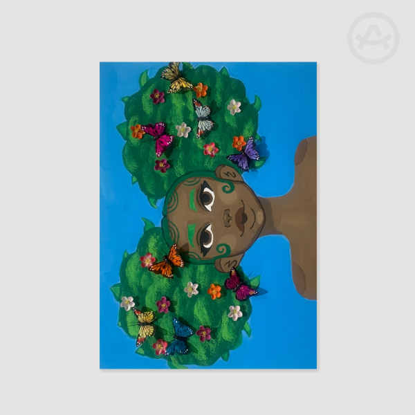 "Flower Bushes" Art Print