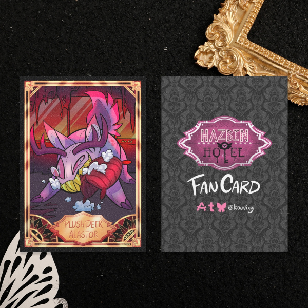 Alastor Plush Deer Fan Card