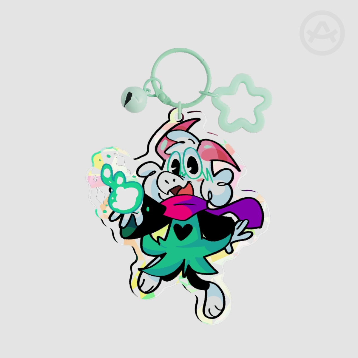 Broken Glass Ralsei Keychain