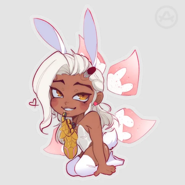 Bunnyweaver Clear Sticker
