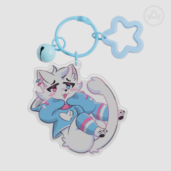 Trans Boy Kisser - Epoxy Clear Acrylic Keychains