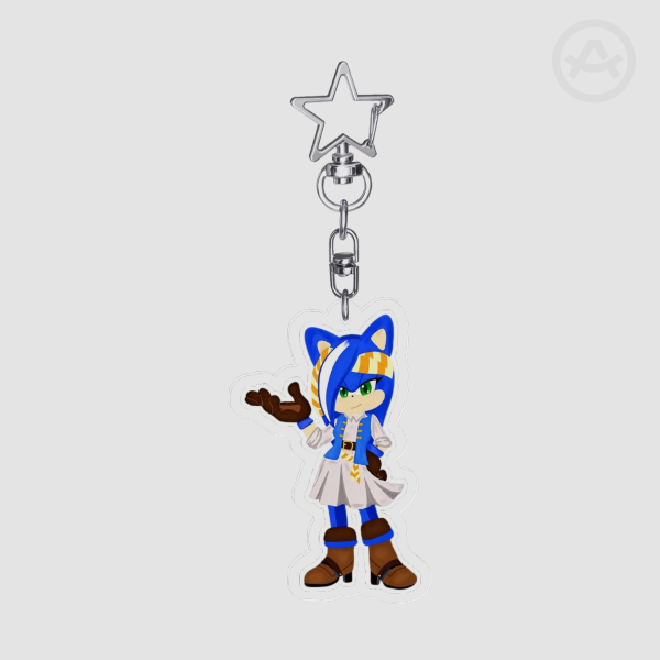 Personalized clear acrylic Sonic The Hedgehog keychain, girl version