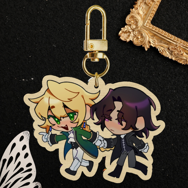 [Pandora Hearts] Jack & Oswald Wood Charm