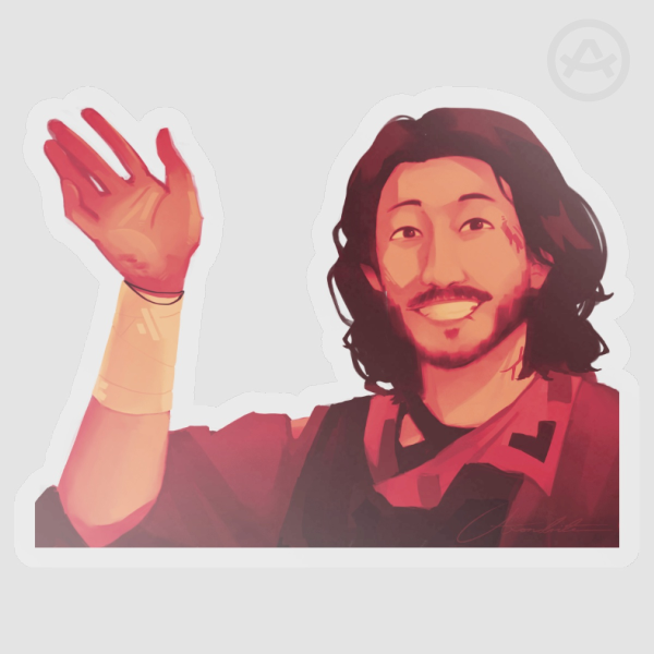 Simon Waving Sticker
