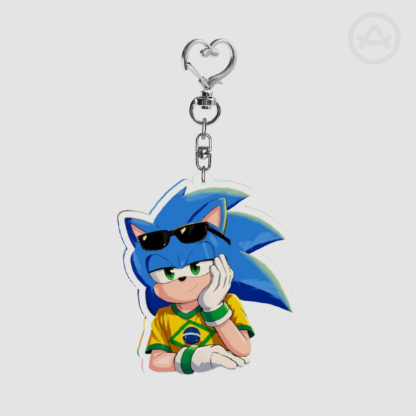 Sonic The Hedgehog Brazilian Style Clear Acrylic Keychain