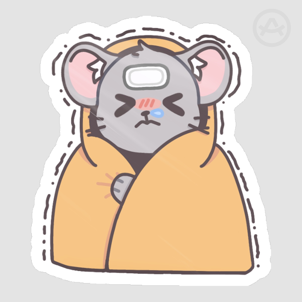 Ratty Sick Sticker