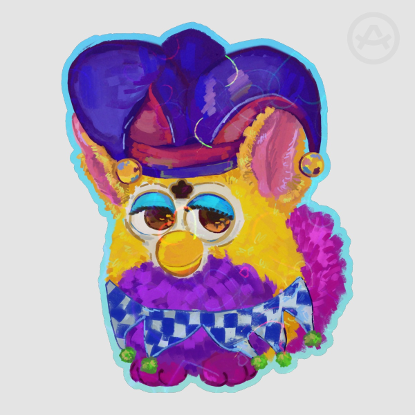 Jester Furby sticker
