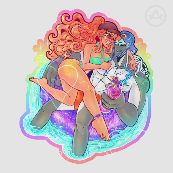 Galactic Summer Pool time Sticker