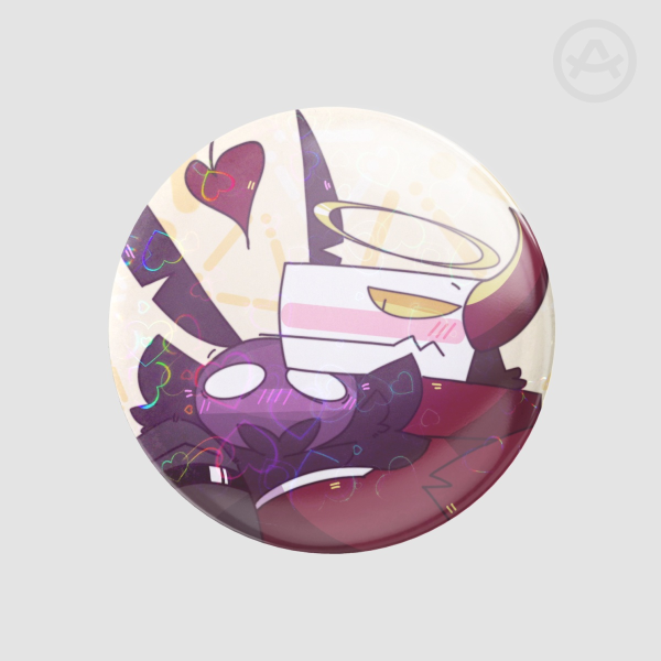 Karma Skullhead x Hoax Mothman Round Badge