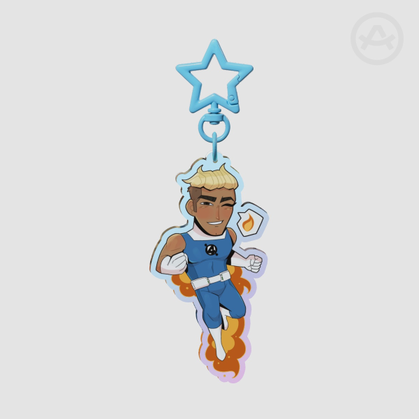 Johnny Storm Acrylic Charm