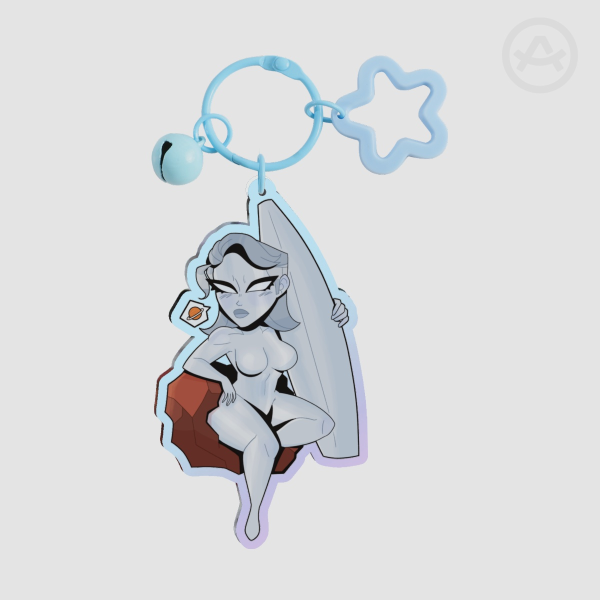 Silver Surfer Acrylic Keychain
