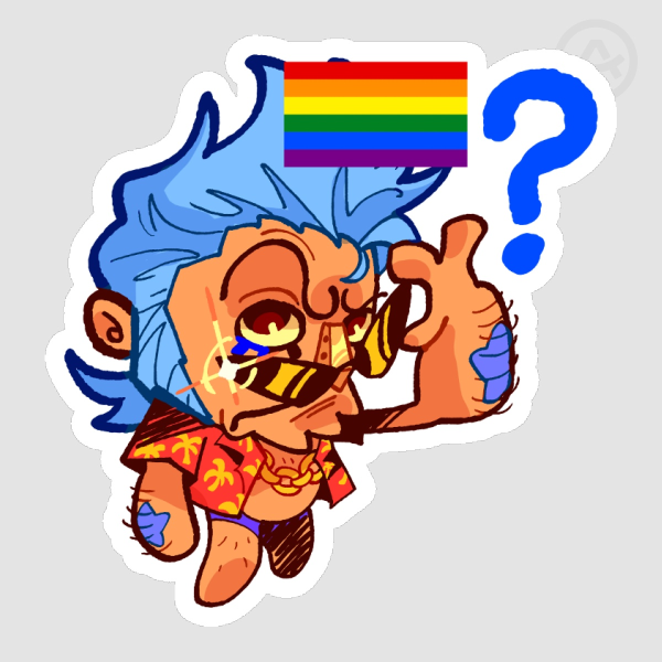 SUPER Pride - Franky Meme Sticker