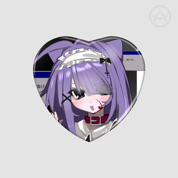 ♡ Original Character NAVI.EXE ERROR - Metal Heart Badge - by: meowmegu ♡